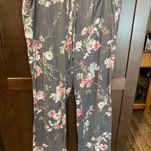 Flora floral Gray lounge pajama pants